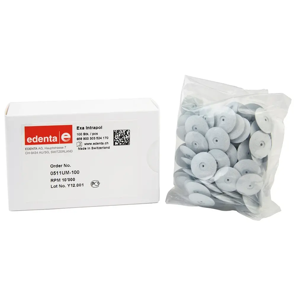 Edenta Exa Intrapol - Packung 100 Stück unmontiert, weiß fein, Figur 303, 3 mm, ISO 170