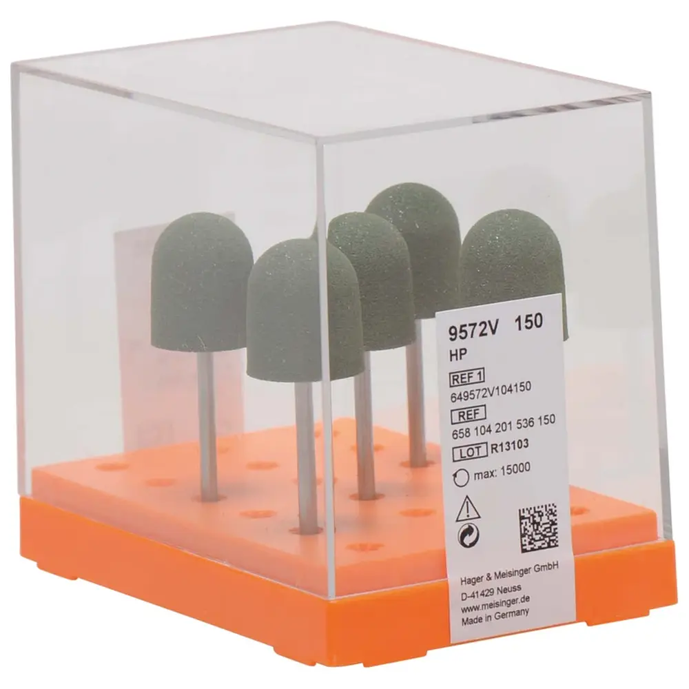 Hager & Meisinger Kunststoffpolierer 9572 - Packung 5 Stück grün, HP, Figur 201, 17 mm, ISO 150