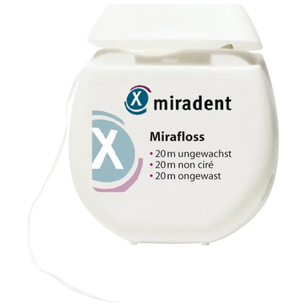 Hager & Werken Mirafloss® - Spenderbox 20 m Zahnseide ungewachst