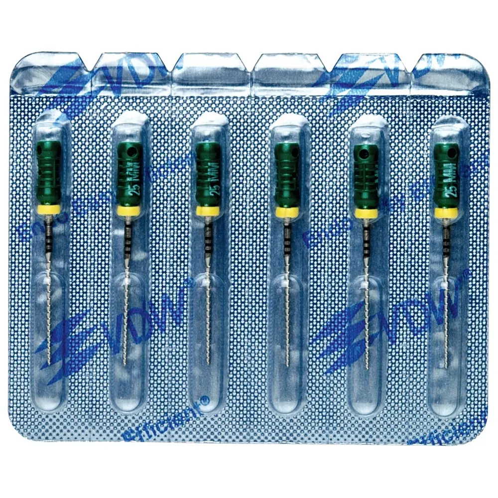 VDW STERILE Hedstroem Feilen - Blisterpackung 6 Stück 25 mm ISO 070