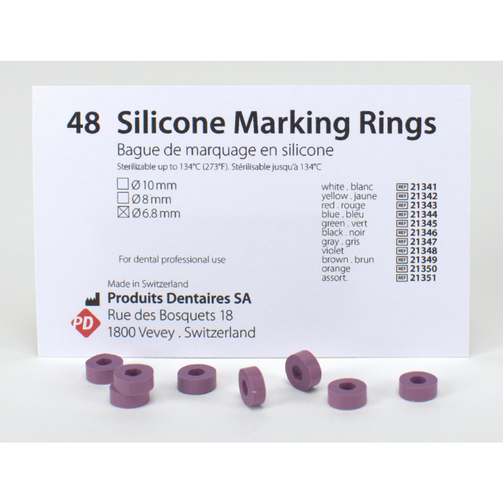 Silikon Ringe 6,8mm violett 48St
