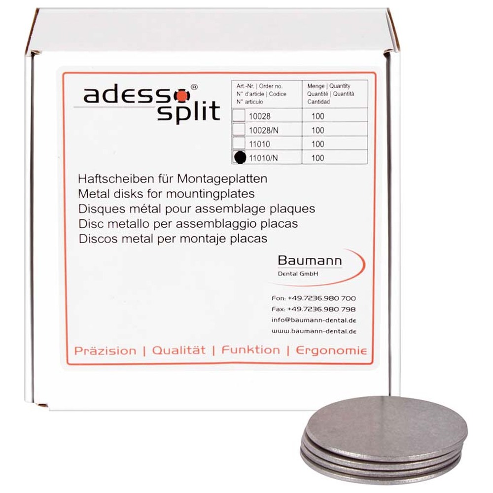 Baumann Dental Haftscheiben - Packung 100 Stück Edelstahl neutral