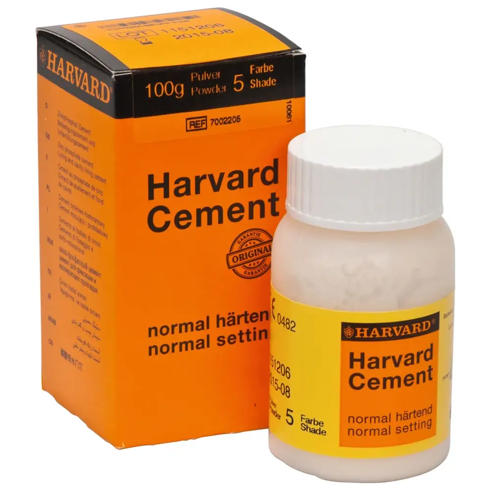 Harvard Dental International Harvard Cement normal härtend Pulver - Klinikpackung 100 g Pulver 5 - gelb