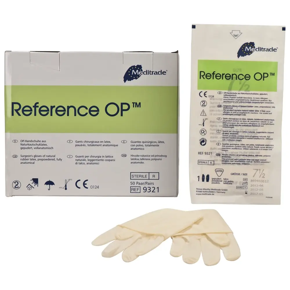 Meditrade Reference™ OP - Packung 50 Paar gepudert, natur, Größe 7,5