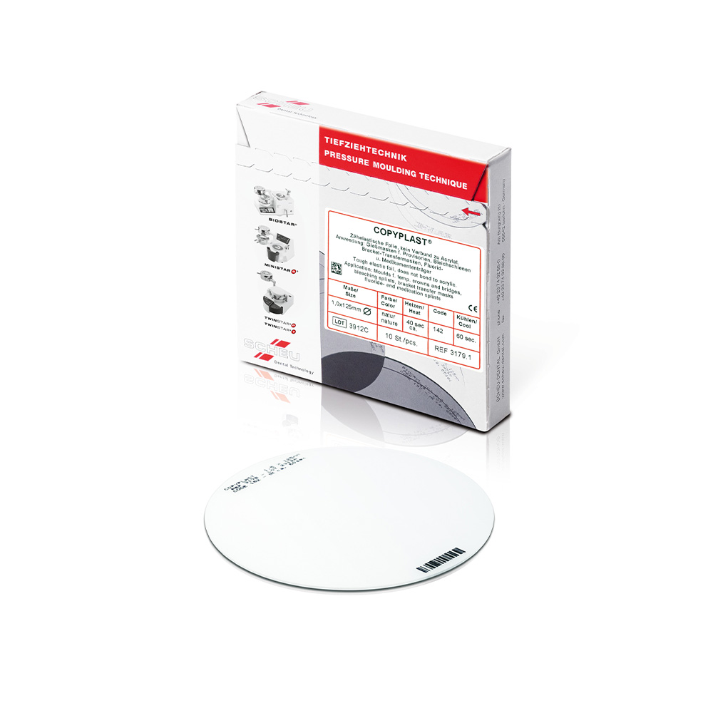 Copyplast SCHEU-DENTAL COPYPLAST® - Packung 10 Stück rund, Ø 125 mm, Stärke 0,5 ...