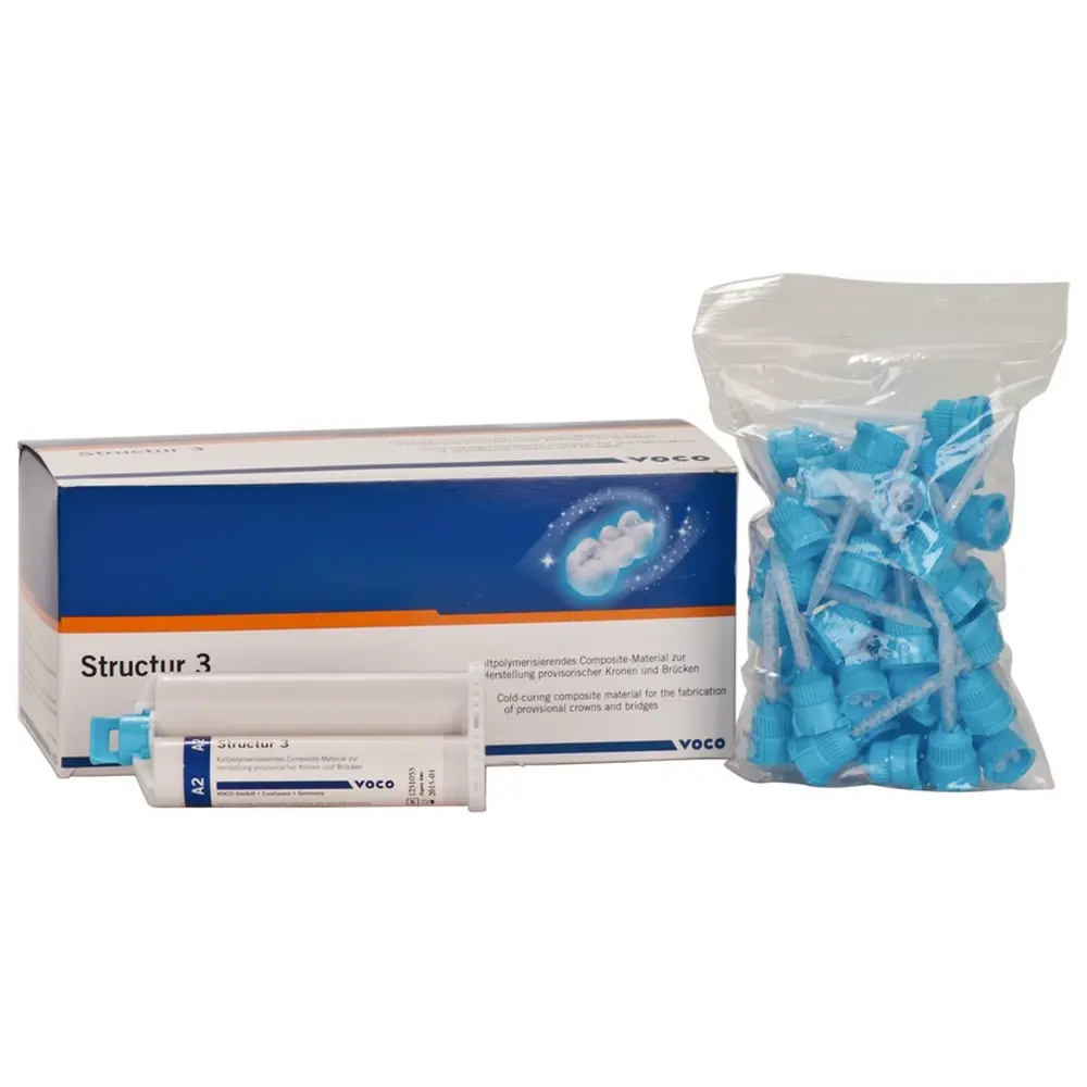 VOCO Structur 3 - Packung 5 x 50 ml Doppelkartusche A2, Mischalen Typ 6