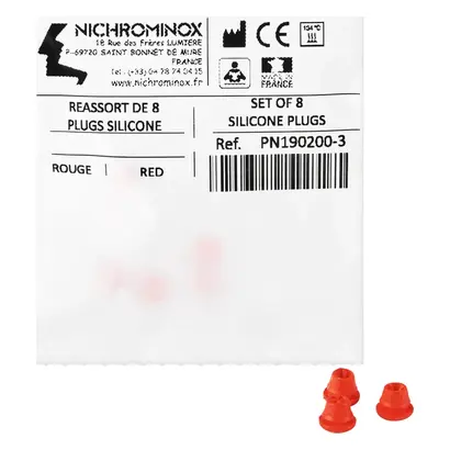 Nichrominox Silikon-Einsätze rot Pa 8