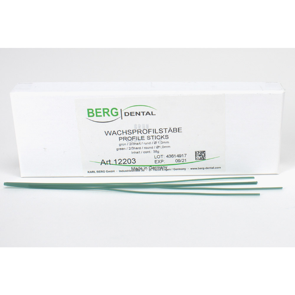 Wachsprofilstäbe rd 1,0mm grün 35g