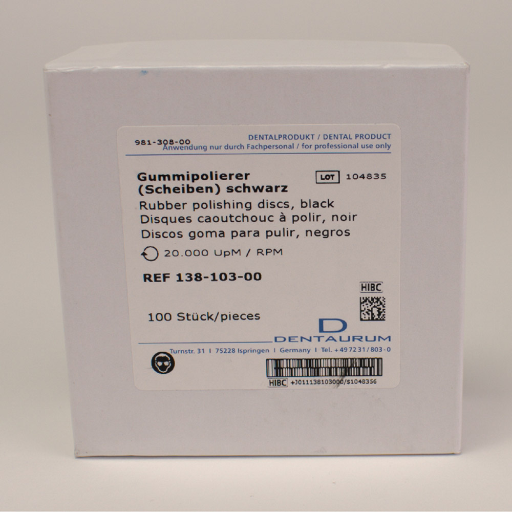 Gummipolierer Scheibe schwarz-A-100St