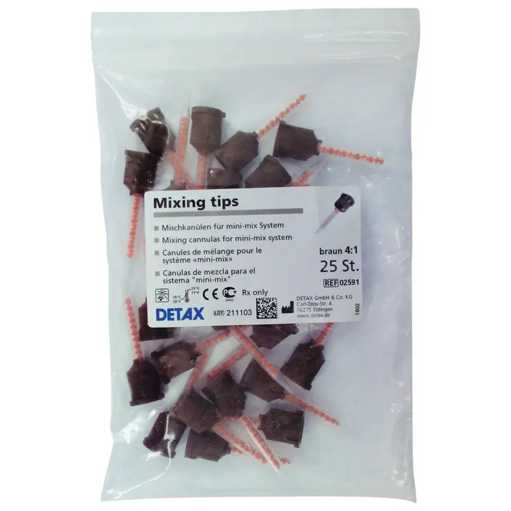 DETAX Mischkanülen braun 4:1 - Packung 25 Stück braun 4:1