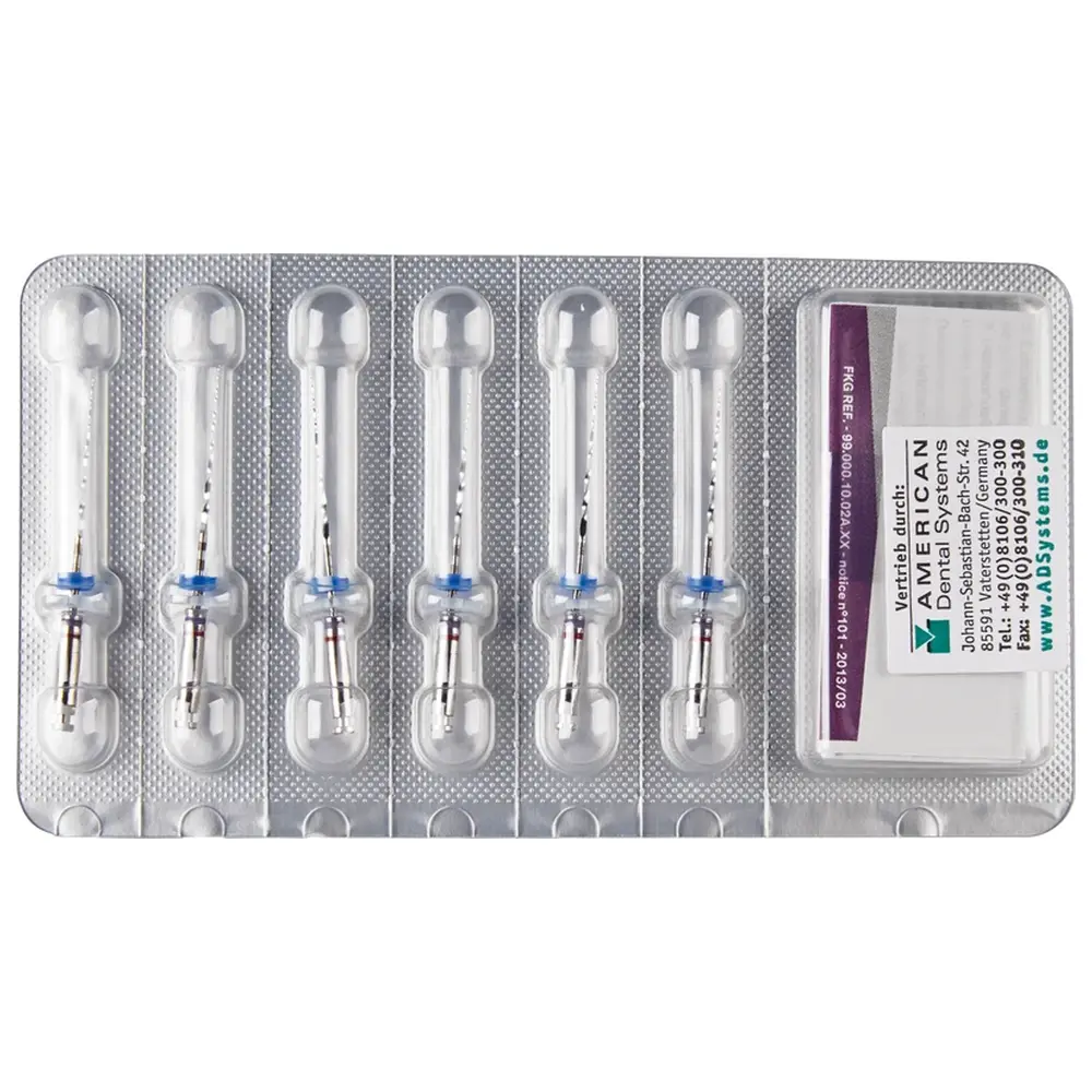 American Dental FKG RaCe steril - Packung 6 Stück 25 mm ISO 010, 4 %