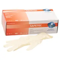 Unigloves SAFETEC® - Packung 100 Stück puderfrei, naturlatex, S