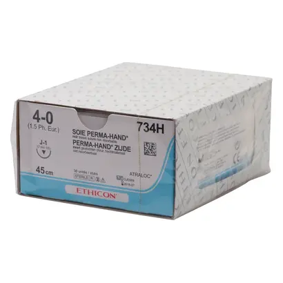 Johnson & Johnson International PH-Seide schwarz 45cm 4-0 J1 gefl.Stärke 1,5 Pa 36