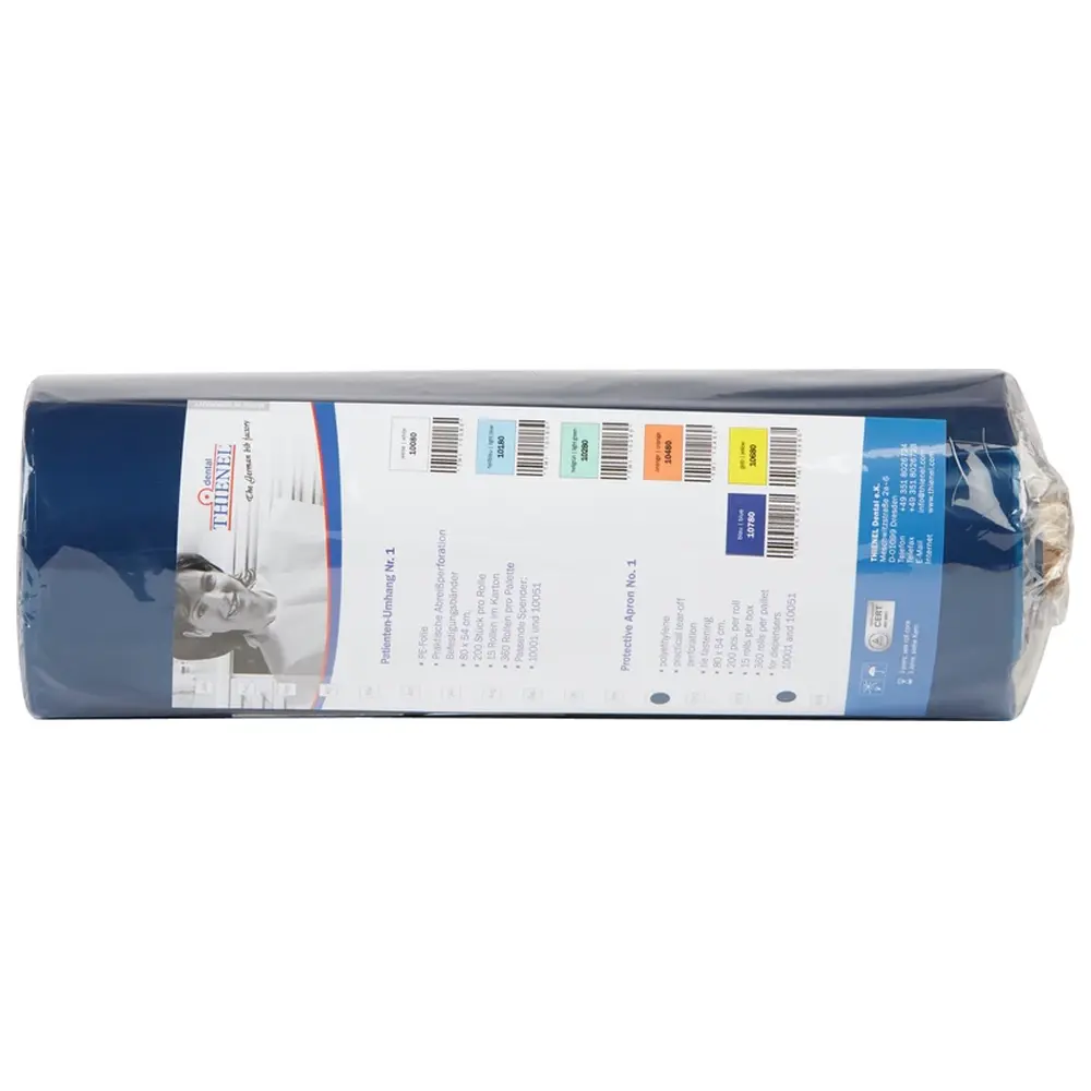 11716_Patientenumhang_Nr_1__Rolle_200_Stueck_dunkelblau_80_x_54_cm THIENEL Dental Patientenumhang Nr. 1 - Rolle 200 Stück dunkelblau, 80 x 54 cm