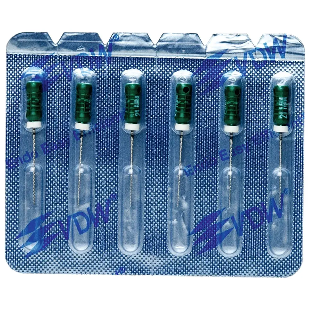 VDW STERILE Hedstroem Feilen - Blisterpackung 6 Stück 21 mm ISO 035
