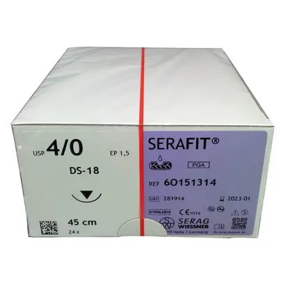 124446.0_SERAFIT_violett_45cm_40_DS18_Pa_24 Serag-Wiessner SERAFIT violett 45cm 4/0 DS-18 Pa 24