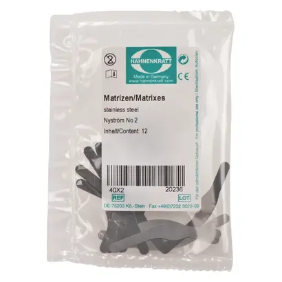 E.Hahnenkratt GmbH Matrizen S0,04mm 40/2 Pa 12 E.Hahnenkratt GmbH Matrizen S0,04mm 40/2 Pa 12