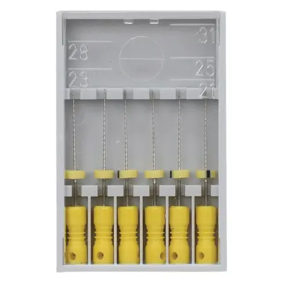Edenta Hedströmfeilen 174 - Packung 6 Stück gelb, 21 mm ISO 020