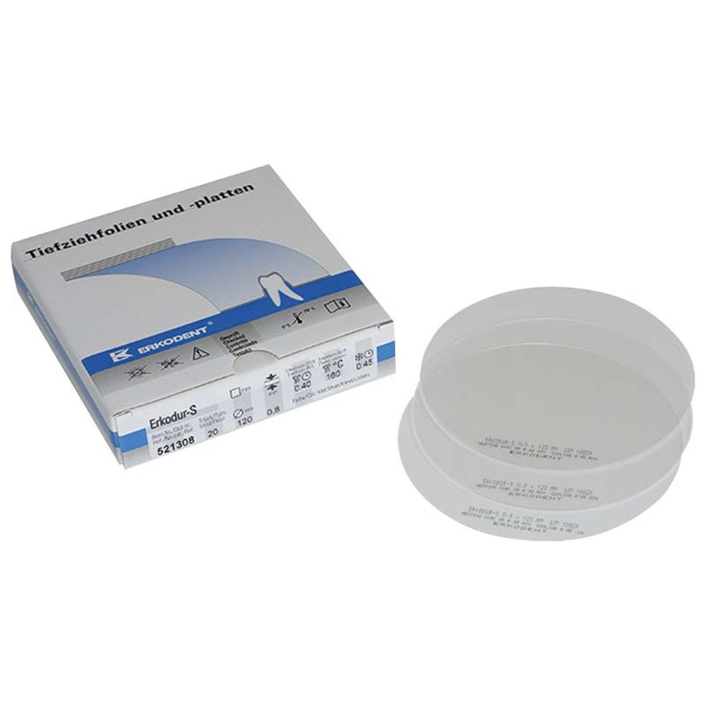 ERKODENT Erkodur-S - Packung 20 Stück Ø 120 mm, Stärke 0,8 mm