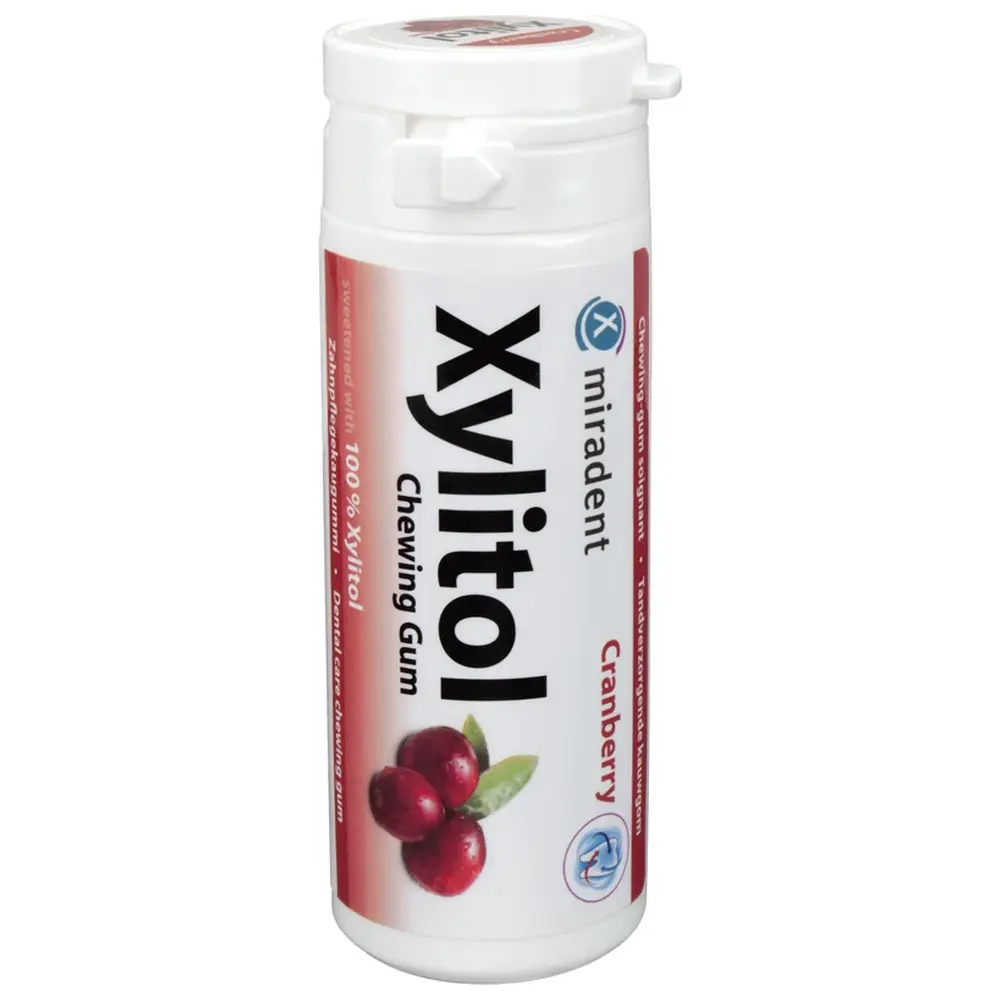 Hager & Werken Xylitol Chewing Gum - Dose 30 Stück Cranberry
