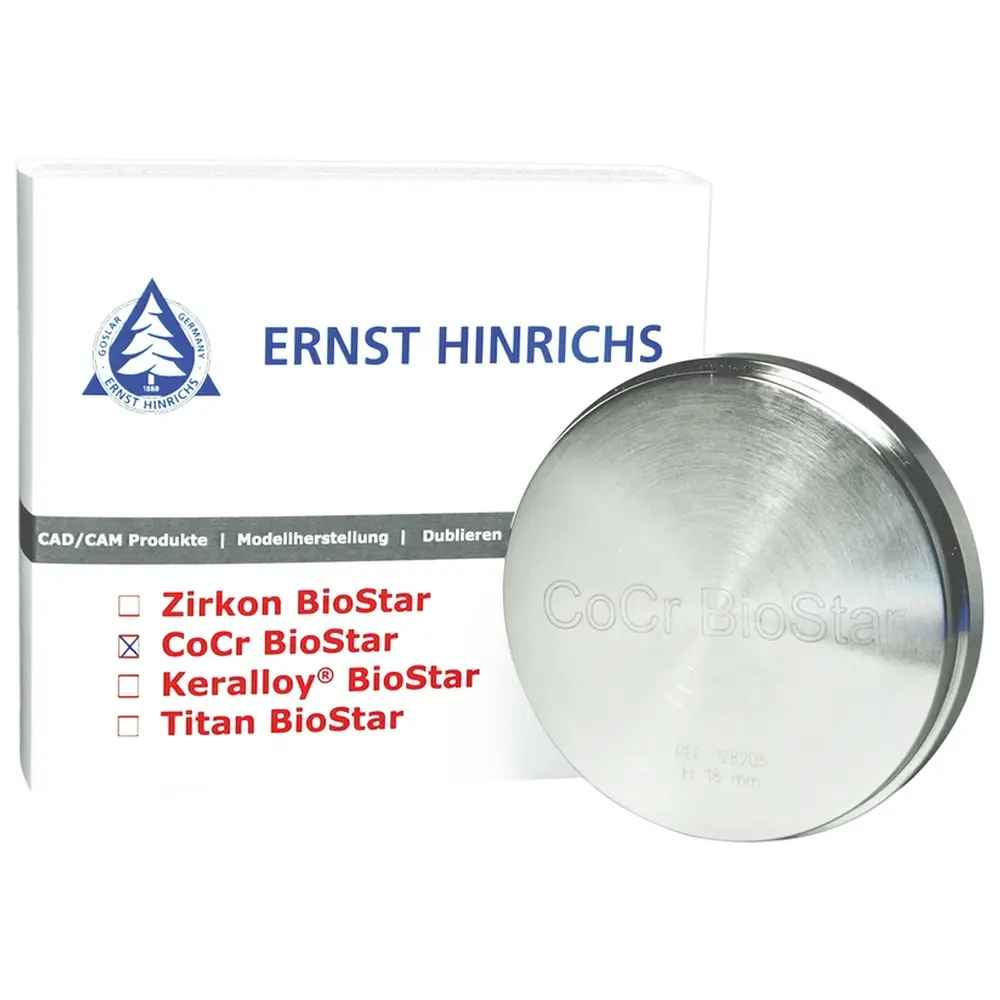 ERNST HINRICHS CoCr BioStar - Stück Fräsblank H 10 mm