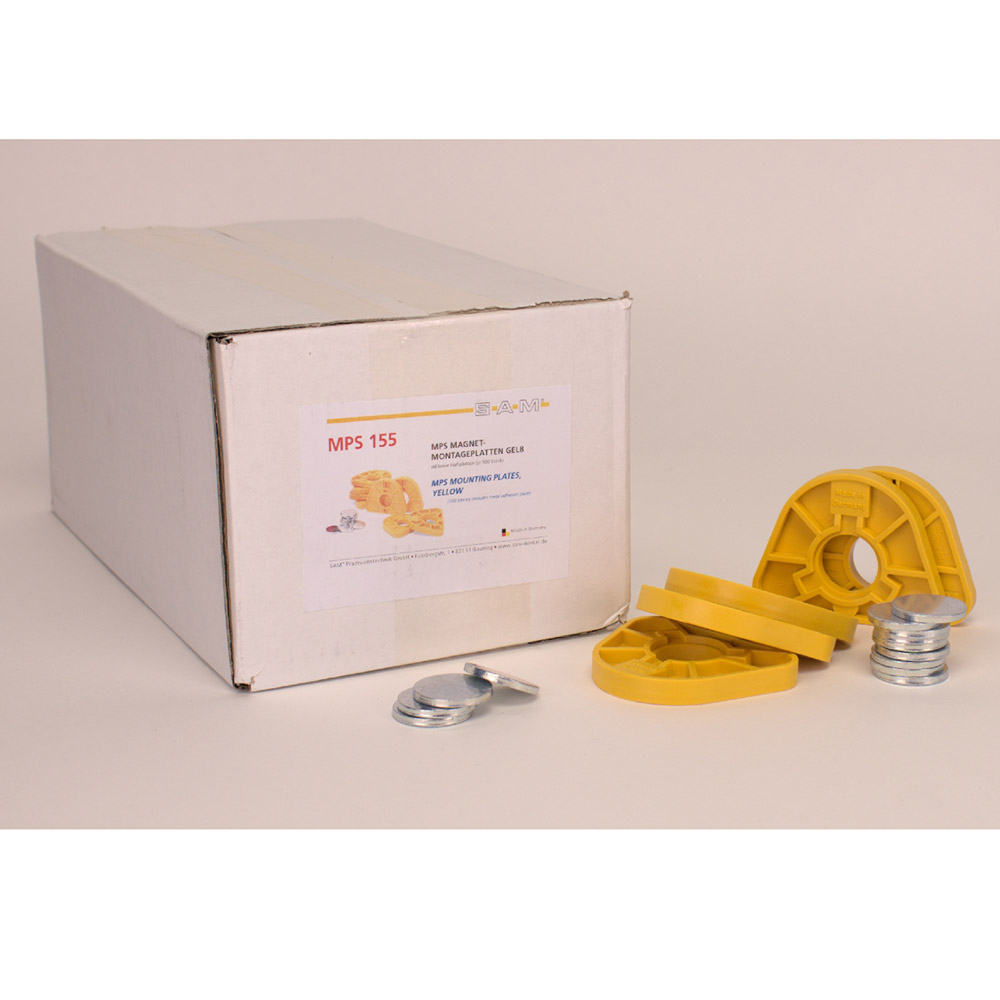 GX57744_Montageplatten_gelb_m_Haftplatten_100St Montageplatten gelb m. Haftplatten 100St