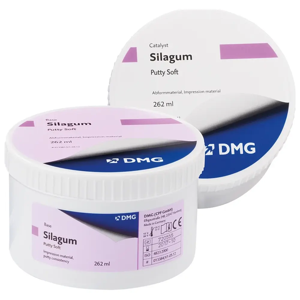 DMG Silagum Putty - Packung 262 ml Basispaste, 262 ml Katalysatorpaste, Soft