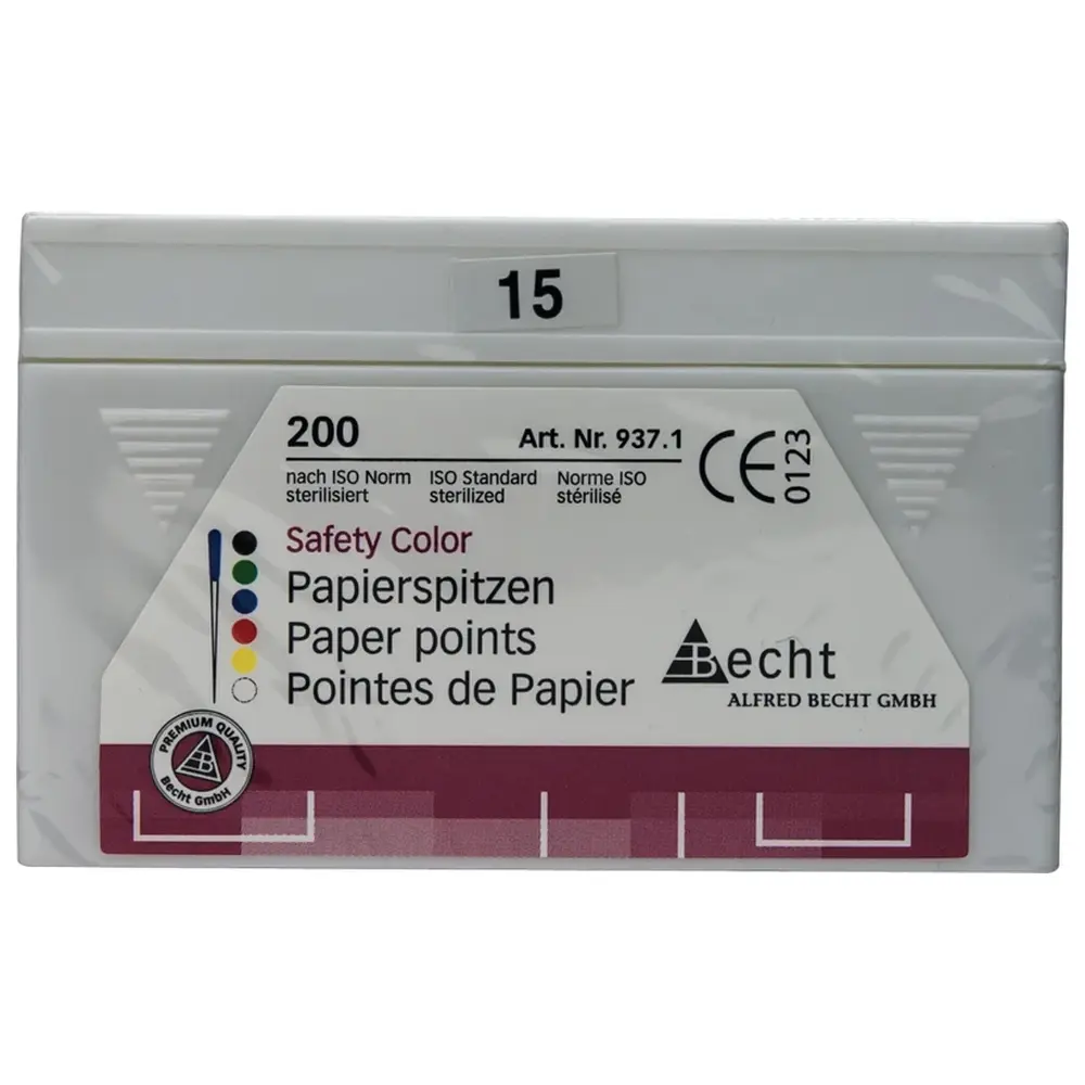 Becht Papierspitzen Safety Color - Packung 200 Stück ISO 015