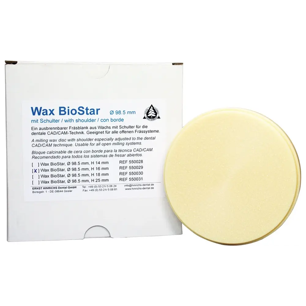 ERNST HINRICHS Wax BioStar - Stück H 16 mm