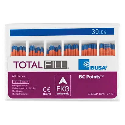 Sure Dent Corporation Total Fill BC Points Taper.04 ISO030 Pa 60 Sure Dent Corporation Total Fill BC Points Taper.04 ISO030 Pa 60