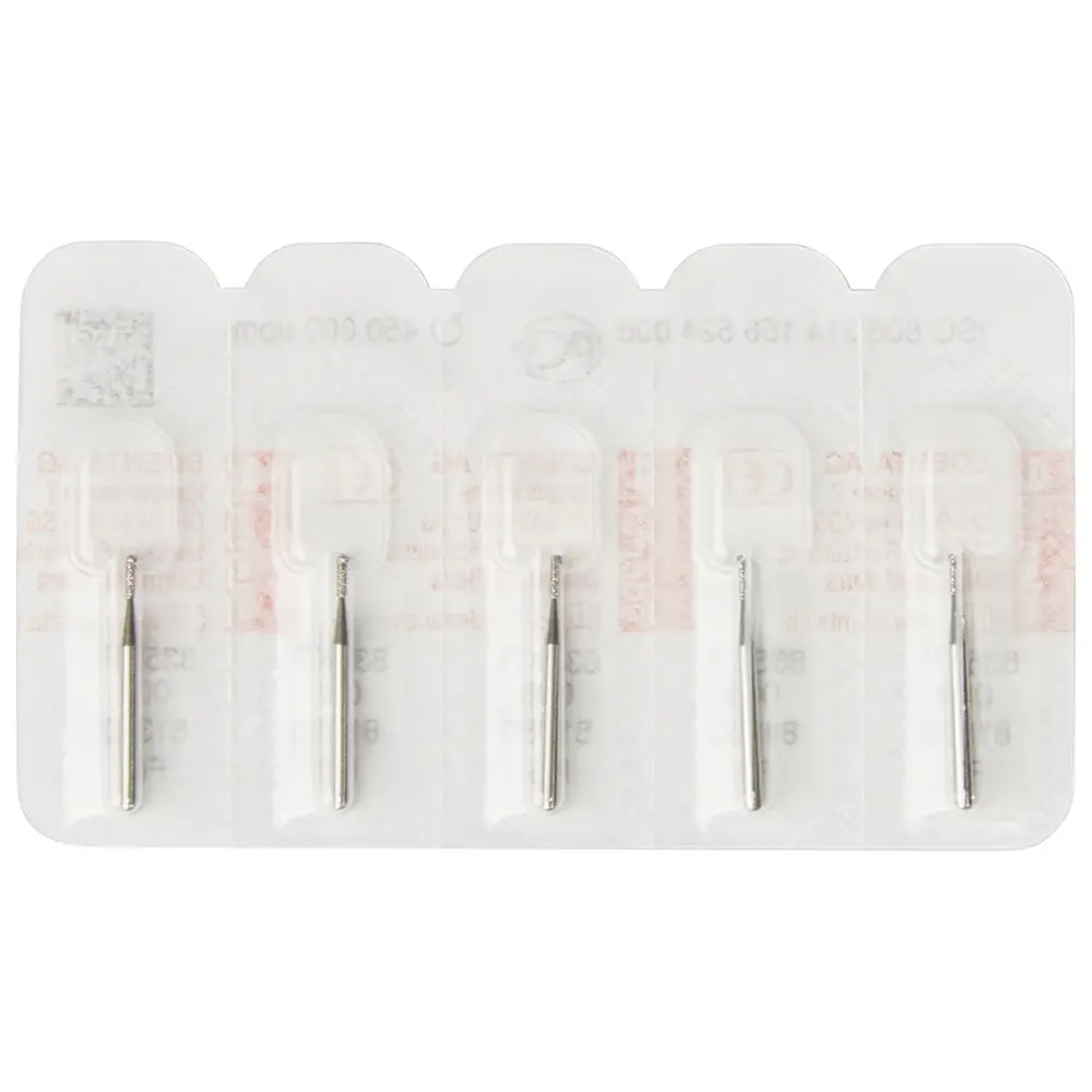 Edenta Diamanten 835KR - Packung 5 Stück Standard, FG, Figur 156 Zylinder Kante rund, 3 mm, ISO 008