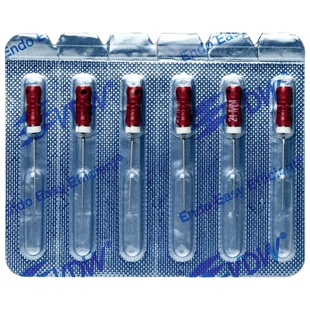 VDW STERILE Hedstroem Feilen - Blisterpackung 6 Stück 21 mm ISO 025