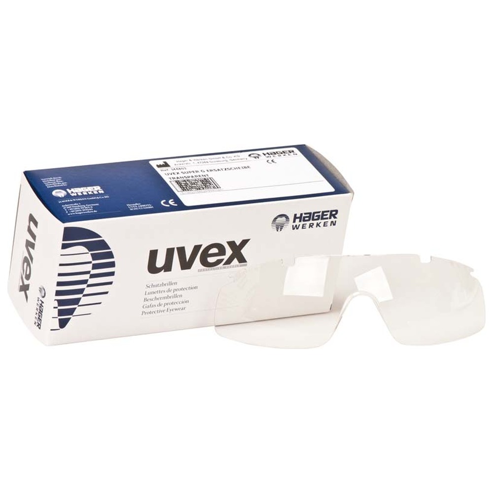 Hager & Werken Hager iSpec® Super Lite Fit - Stück Ersatzscheibe farblos, UV-Bereich 2-1,2