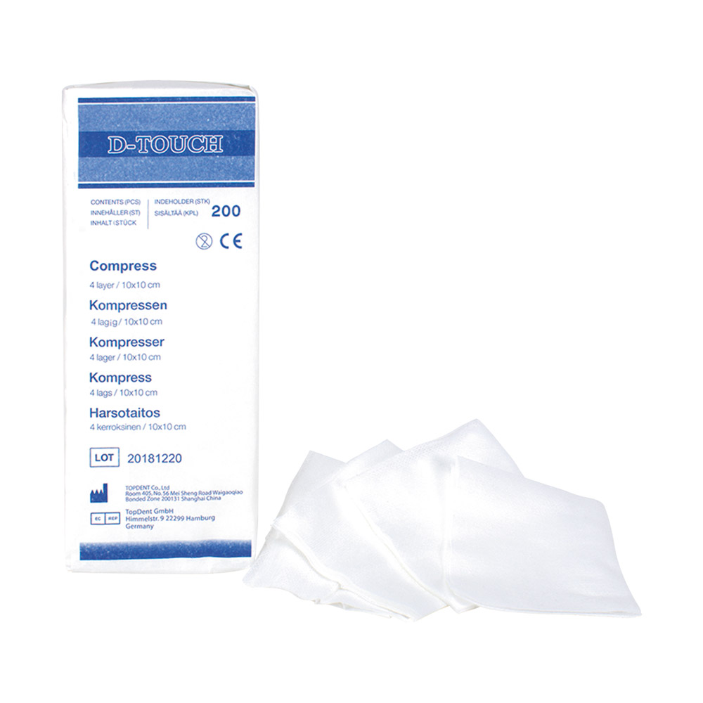 GX223426_dtouch_Kompresse_Schwamm_10x10_20x200St d-touch Kompresse Schwamm 10x10 20x200St