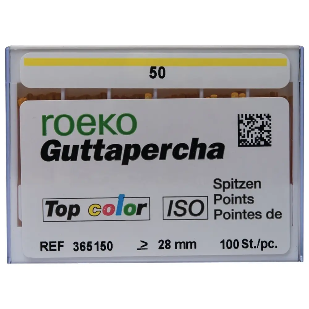 COLTENE roeko Guttapercha Spitzen Top color - Packung 100 Stück ISO 050