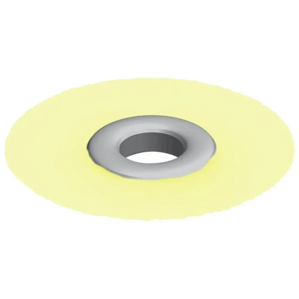 EVE Ernst Vetter EVE FLEXI - D - Packung 100 Stück unmontiert, gelb fein, Figur Scheibe, 10 x 0,14 mm, 1 Mandrell