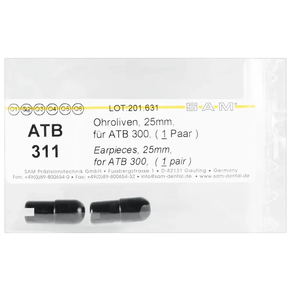 SAM Ohroliven - Packung 2 Stück schwarz, neue Ausführung, 25 mm, für ATB