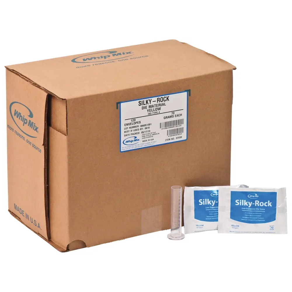 Whip Mix Silky-Rock - Packung 120 x 70 g Superhartgips gelb