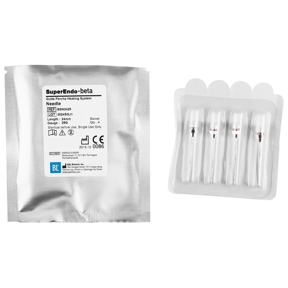 American Dental SuperEndo B&L Guttapercha-Nadeln - Packung 4 Stück 24 mm, 25 ga
