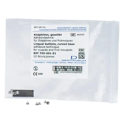 91342_Knoepfchen_gewoelbt_rund_fEckzaehne_uPraemolaren_Pa_10 Dentaurum GmbH & Co. KG Knöpfchen gewölbt rund f.Eckzähne u.Prämolaren Pa 10