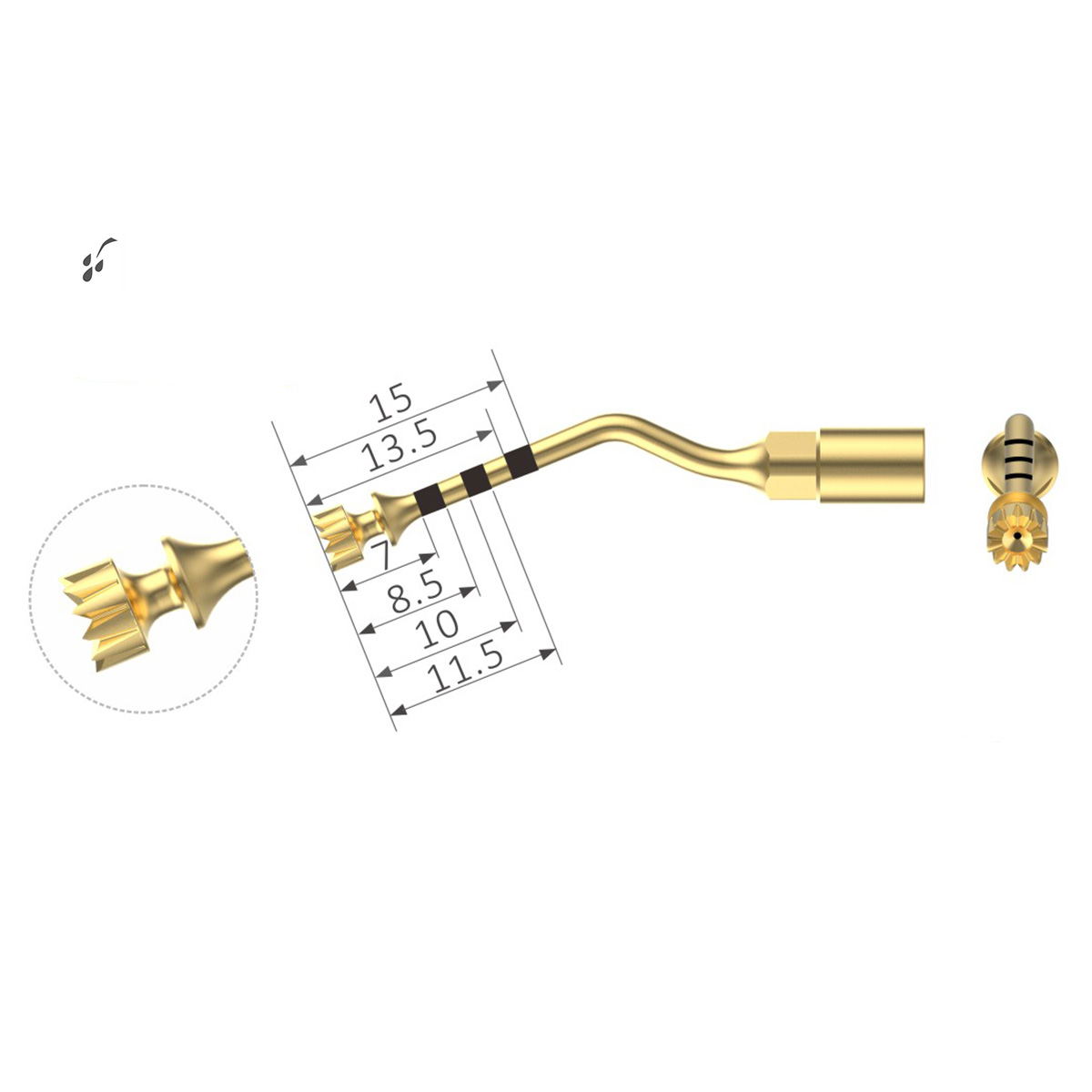 Xpedent Ultraschallspitze IM4A Implantation (passend für den Einsatz mit MECTRON® Geräten)