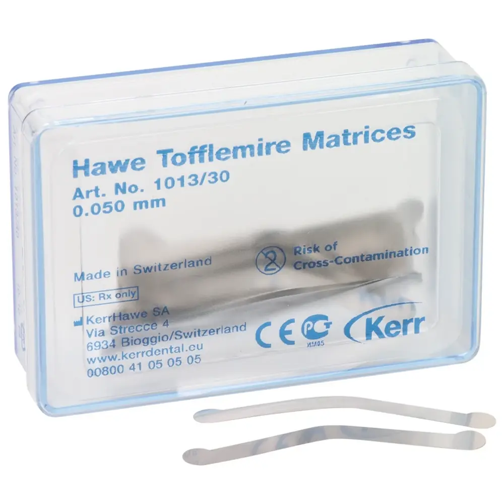 Kerr Matrizen nach Tofflemire - Packung 30 Stück Stärke 0,05 mm, Nr. 1013/30