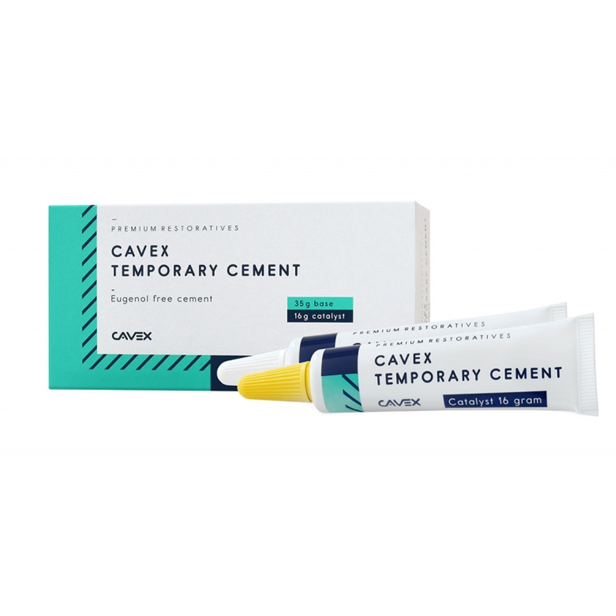 Cavex Temporary Cement - Packung 35 g Base, 16 g Katalysator Cavex Temporary Cement - Packung 35 g Base, 16 g Katalysator