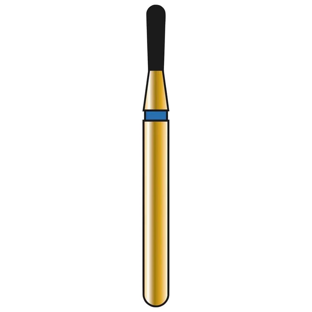 COLTENE DIATECH Diamanten G830L - Packung 5 Stück blau mittel (M), FG, Figur 234 Birne lang, 4 mm, ISO 012
