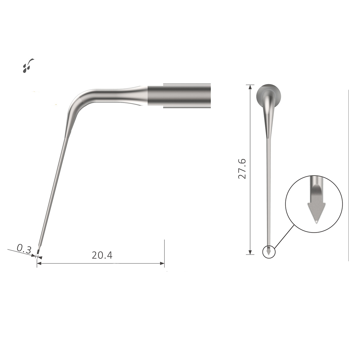 Shopbild Xpedent Ultraschallspitze sROGP-90 Endo (passend für den Einsatz mit ACTEON/Satelec® Geräten)