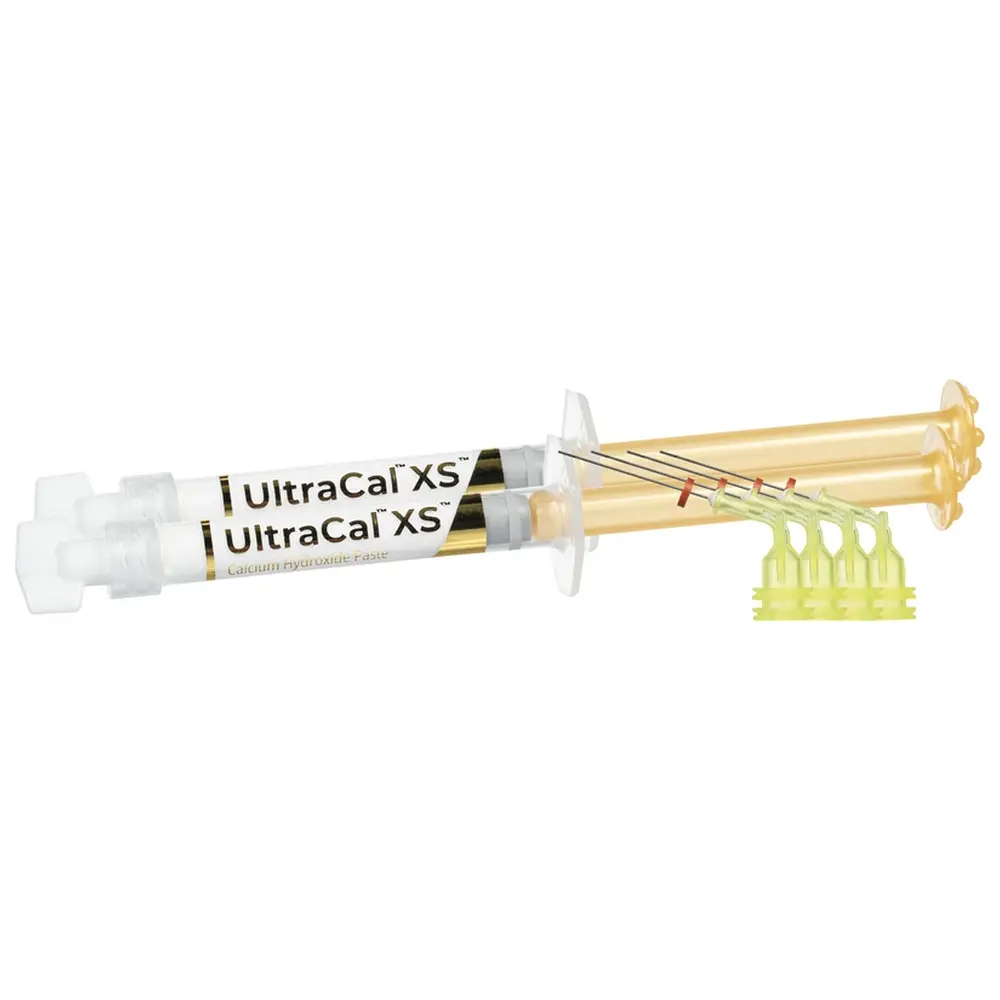 Ultradent Products UltraCal™ XS™ - Kit 2 x 1,2 ml Spritze, 4 NaviTip Single Siedeport 29 g (25 mm lang)