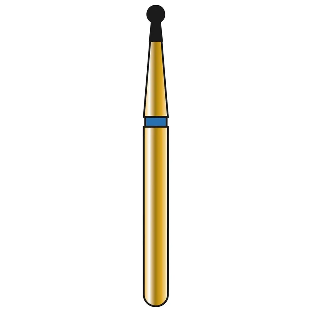 COLTENE DIATECH Diamanten G802 - Packung 5 Stück blau mittel (M), FG, Figur 002 Rund Hals belegt, 2,3 mm, ISO 012