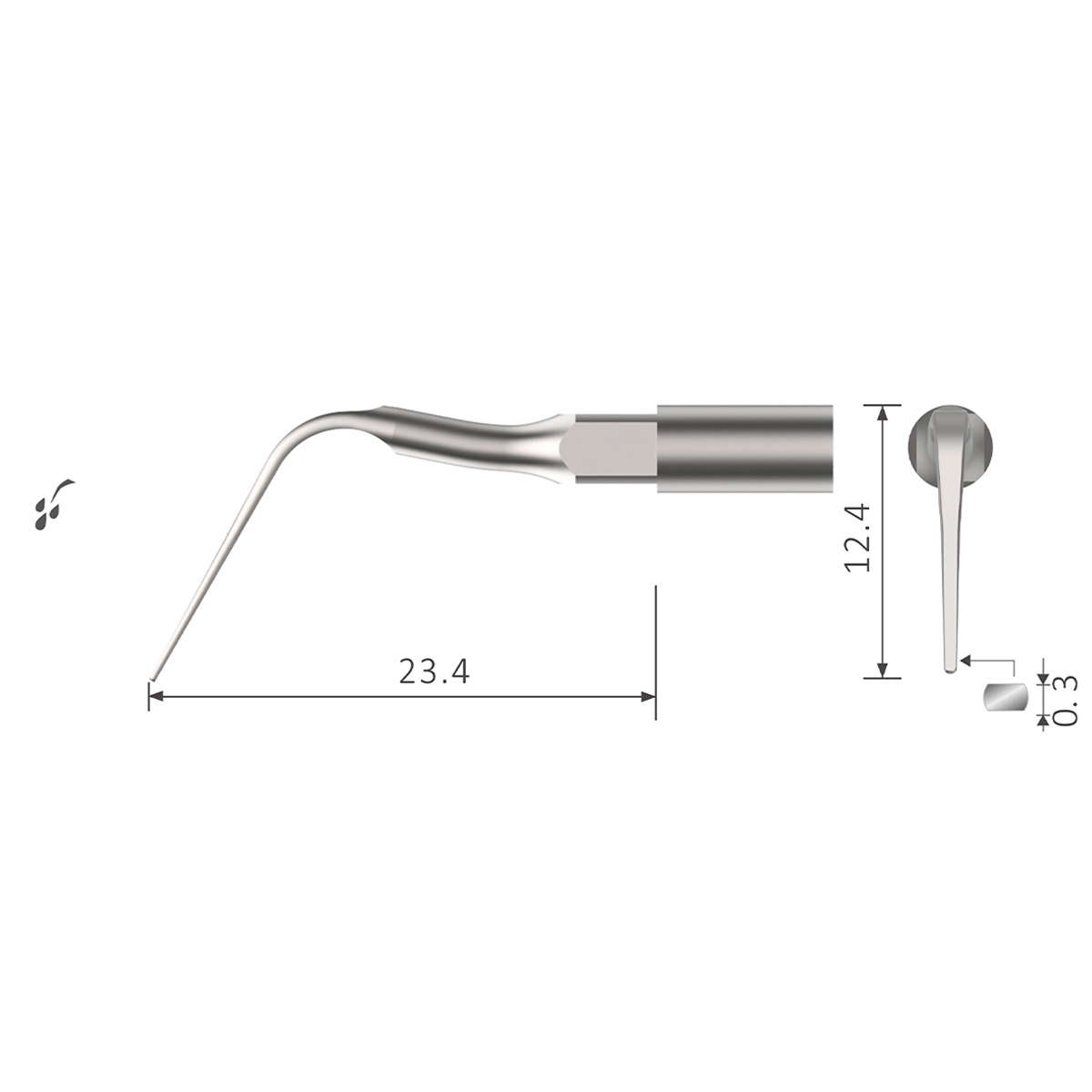 Xpedent Ultraschallspitze nG16 Interproximal (passend für den Einsatz mit NSK® VARIOS® Geräten) Xpedent Ultraschallspitze nG16 Interproximal (passend für den Einsatz mit NSK® VARIOS® Geräten)