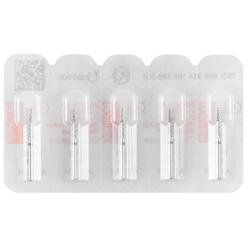 Edenta Diamanten 859 - Packung 5 Stück grün grob, FG, Figur 166 Konus Spitze, 10 mm, ISO 014