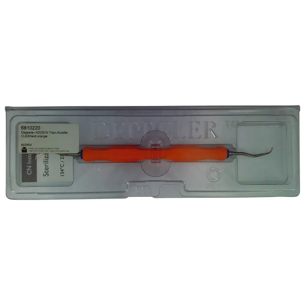 American Dental DEPPELER Titan-Implantatküretten - Stück CN Griff, orange